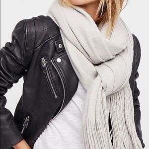 Free People Kolby Fringe Scarf Gray